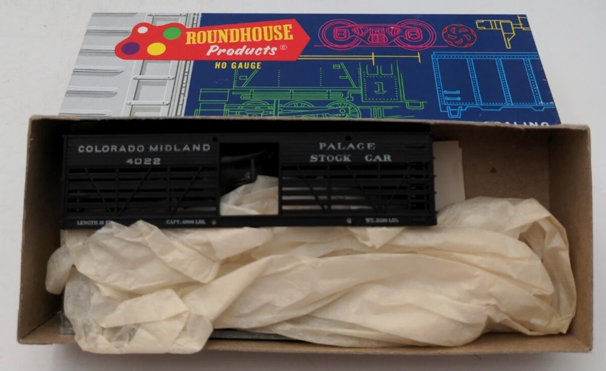 Roundhouse 3268 HO Colorado Midland Palace 36' Stock Car # 4022 Kit