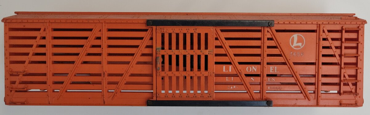 Lionel 3656-29 Orange Cattle Car Body Shell