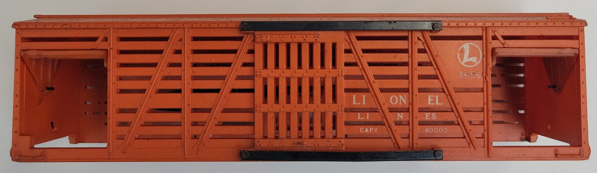 Lionel 3656-29 Orange Cattle Car Body Shell