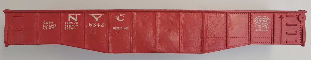 Lionel 6342-7 Red Postwar Gondola Body Shell #6342