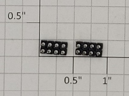Acme 0922-24 Two 8-Pin Male / Female PCB Circuit Board (Bag of 2)