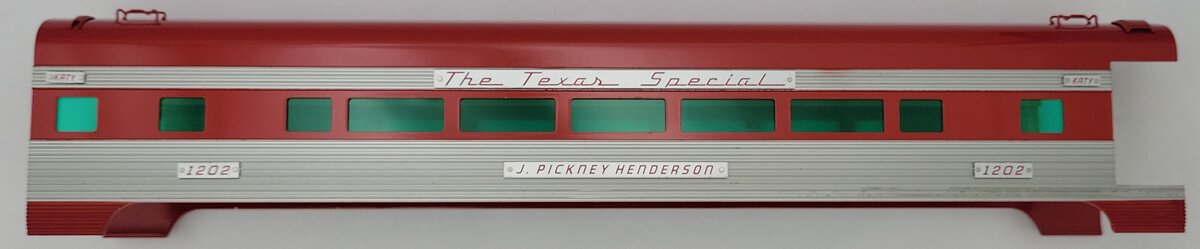 Lionel 25751-2 Texas Special "J. Pickney Henderson" Coach Car Shell #1202