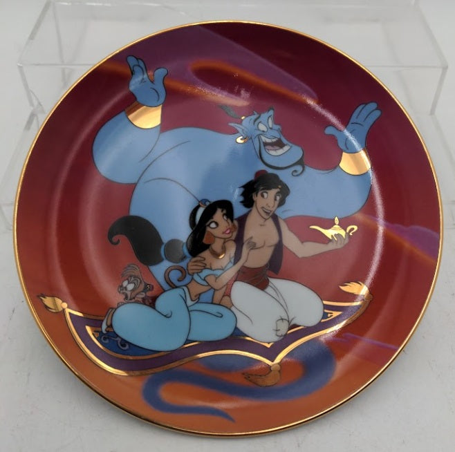 Disney 1993 By The Bradford Exchange Aladdin The Magic Carpet Ride Ceramic Dish