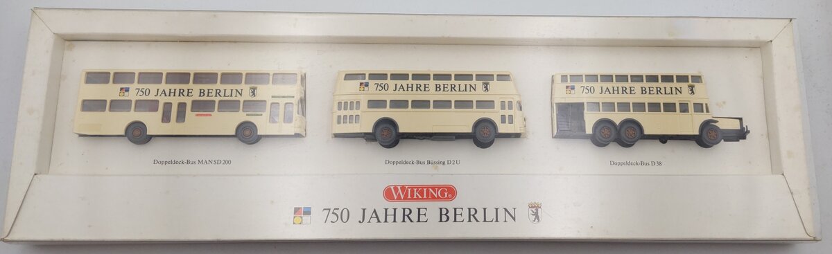 Wiking 750 Jahre Berlin 1:87 MAN D38 Old Timer Double Decker Buses