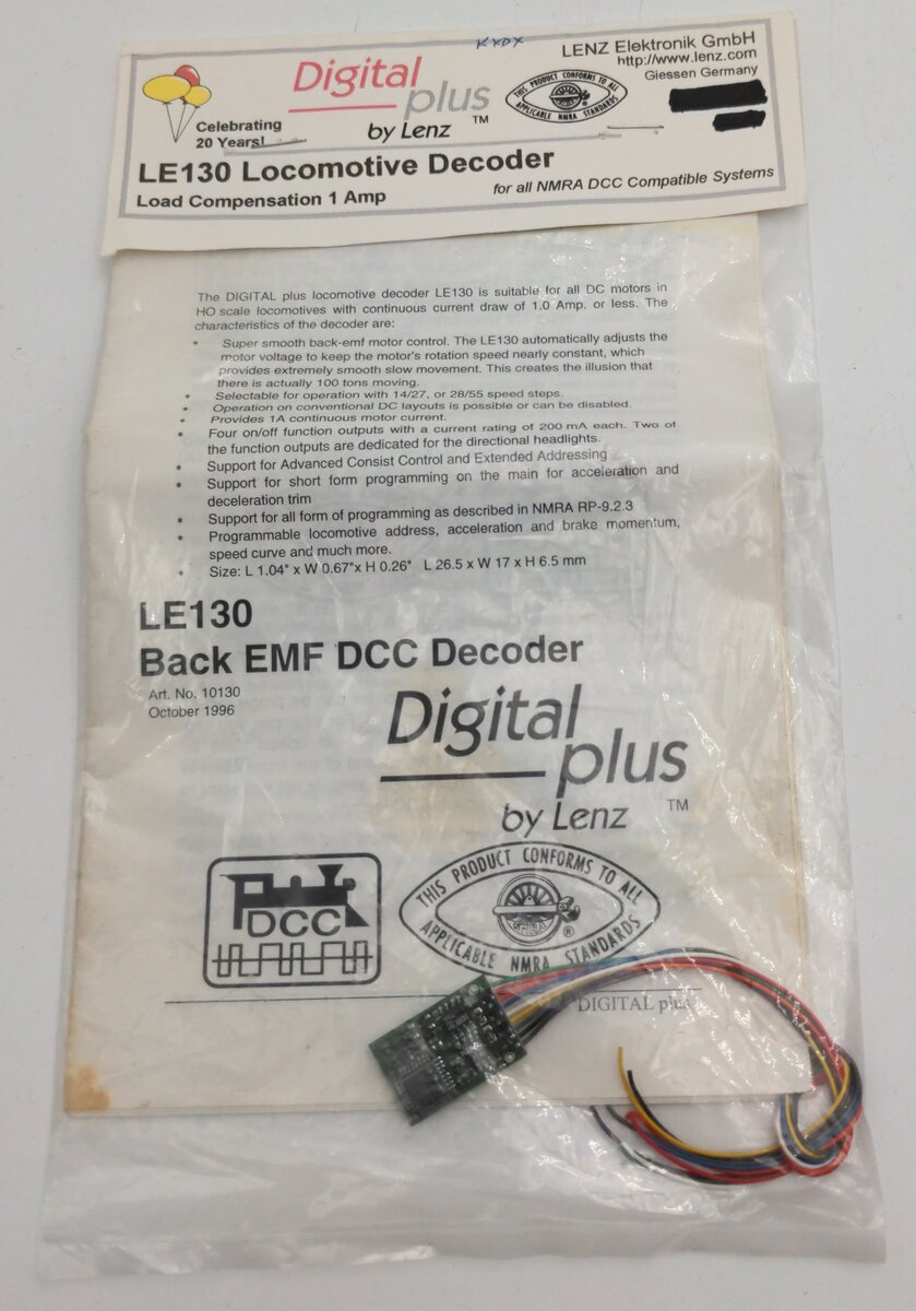 Lenz Elektronik GmbH LE130 Decoder with 8-Pin Plug