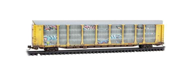 Micro-Trains 11144490 N 89' Tri Level Closed Auto Rack Weathered TTGX 851005