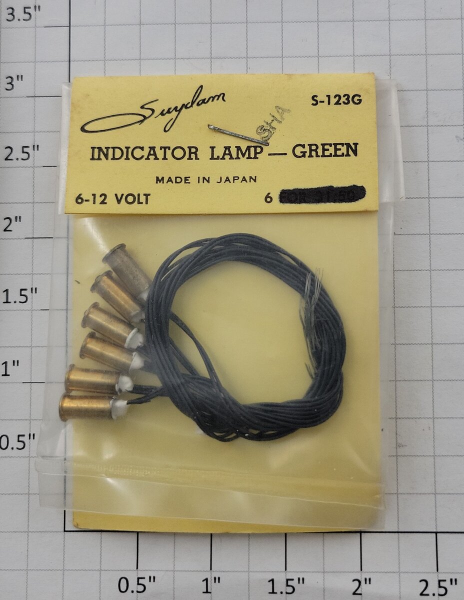 Suydam S-123G HO Green Indicator Lamp 6-12 Volt