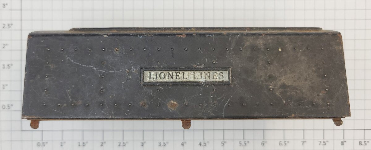 Lionel 2689T-1 Prewar Black Tender Shell Cover with Lionel Lines Decals On Sides
