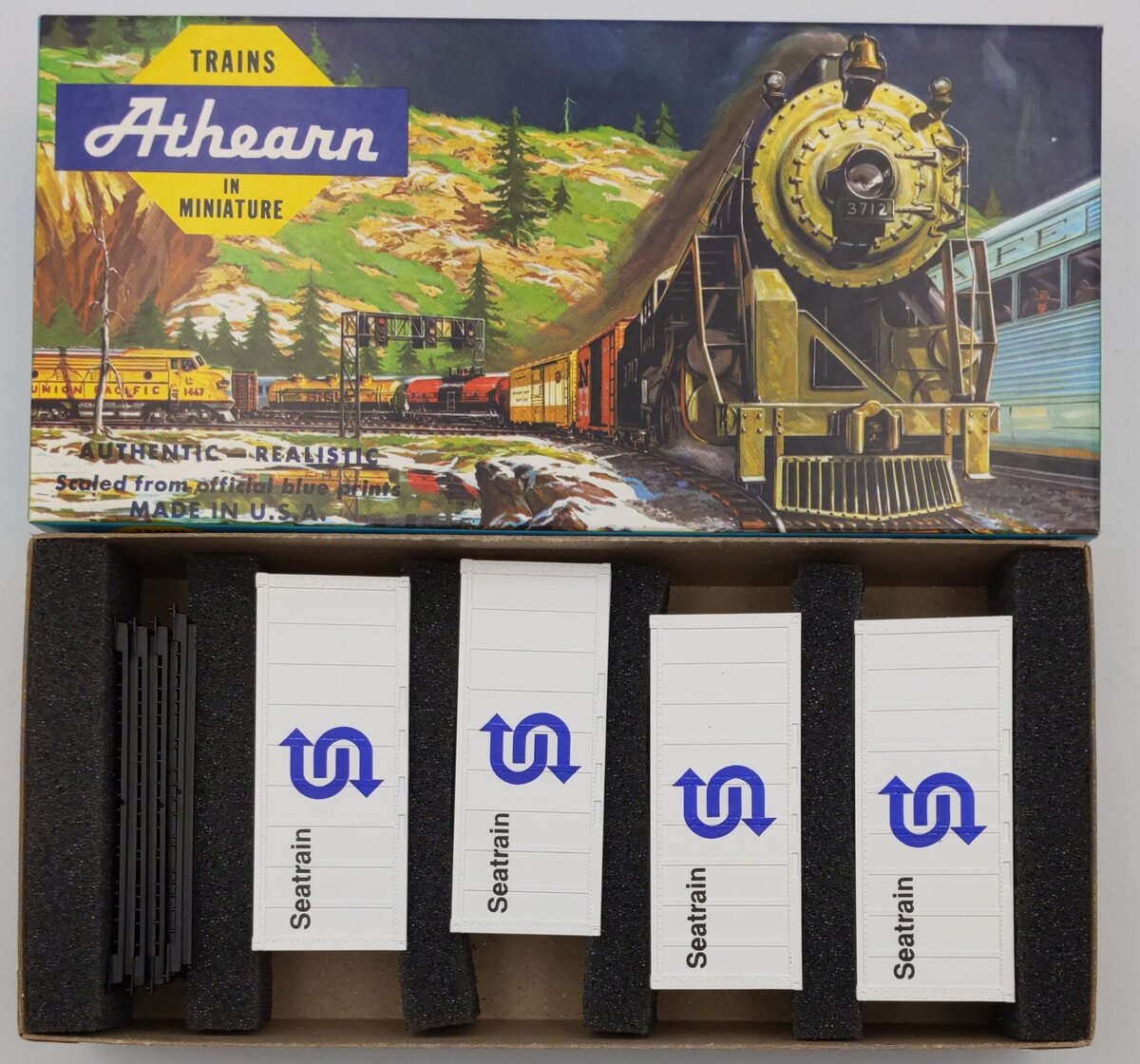Athearn 2063 HO Seatrain Miniature Boxcar Kit set of 4