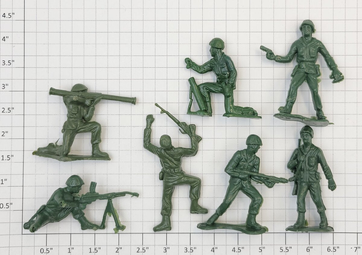 Acme 26-549 Army Man Figure Assortment (Bag of 7)