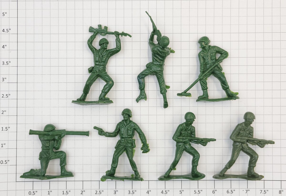 Acme 26-550 Army Man Figure Assortment (Bag of 7)