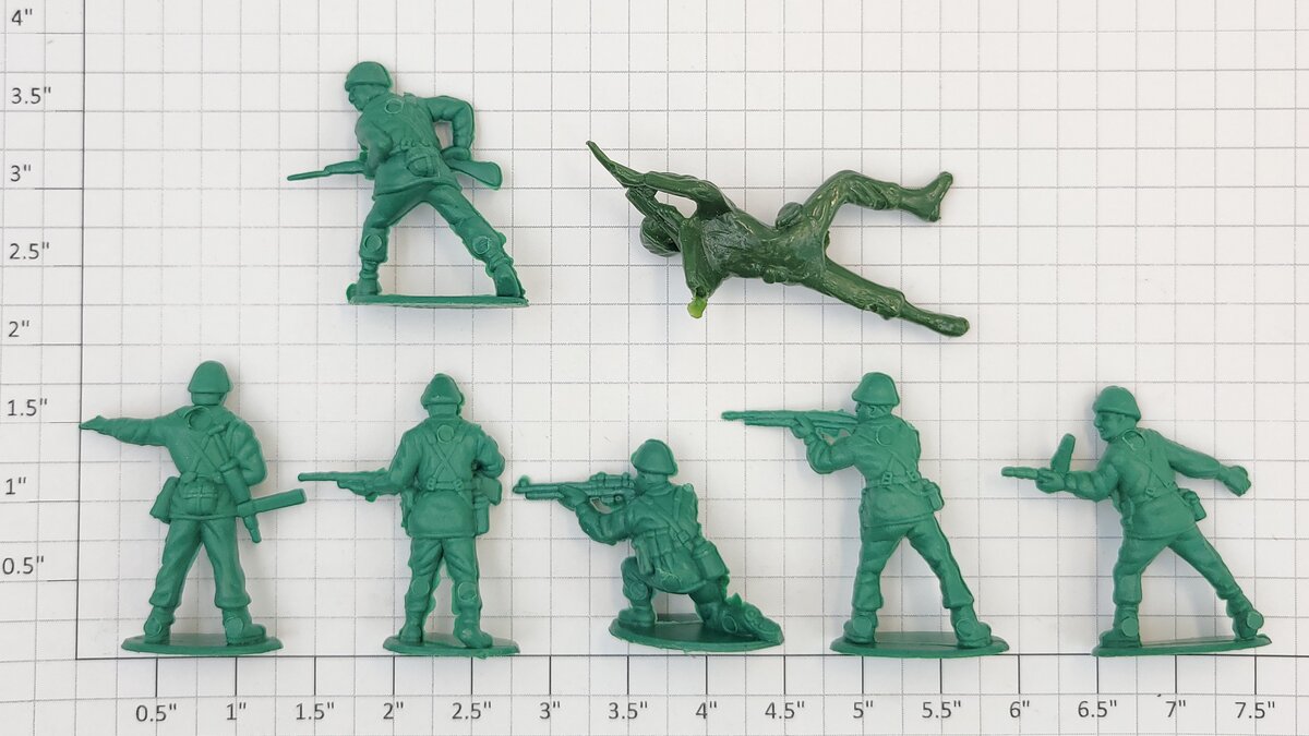 Acme 26-551 Army Man Figure Assortment (Bag of 7)