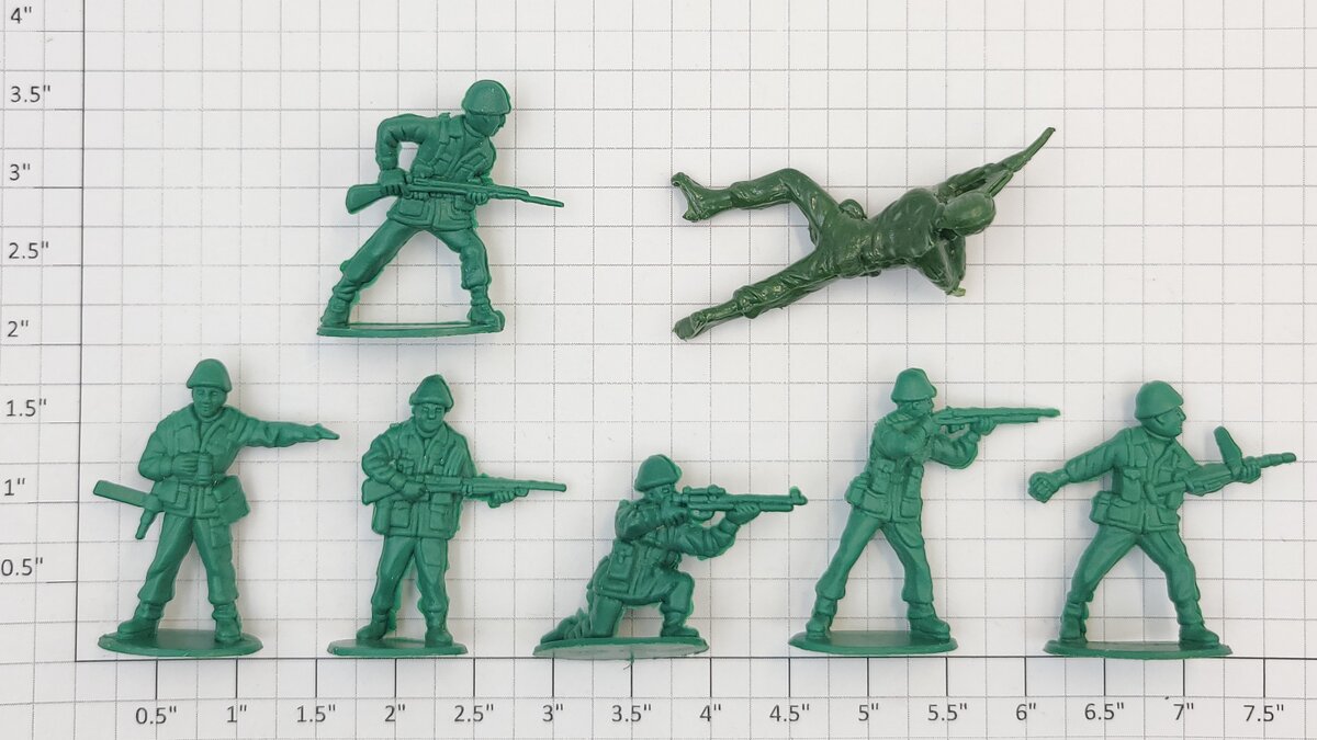 Acme 26-551 Army Man Figure Assortment (Bag of 7)
