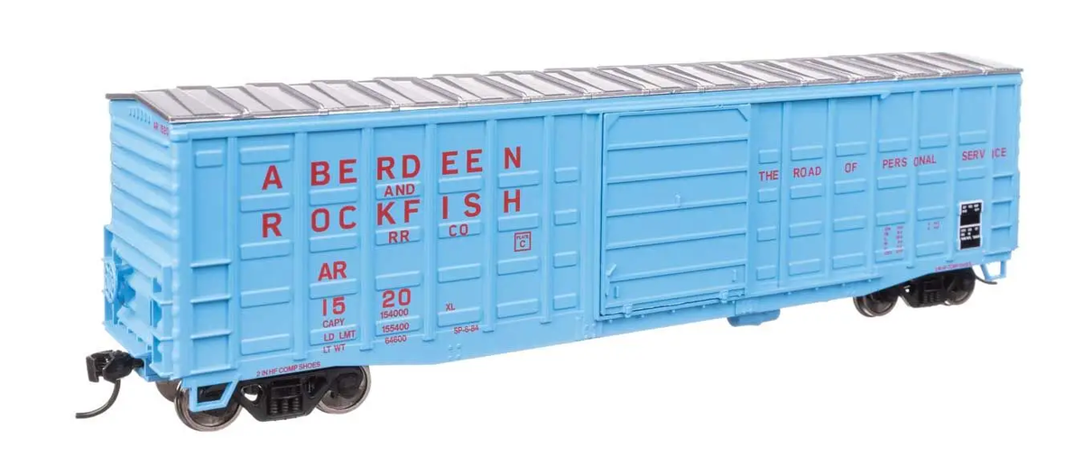 Walthers 910-46702 HO Aberdeen & Rockfish 50' Waffle Side Boxcar RTR #1520