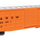 Walthers 910-46710 HO DRGW (Youngstown Door) 50' Waffle Side Boxcar RTR #65301