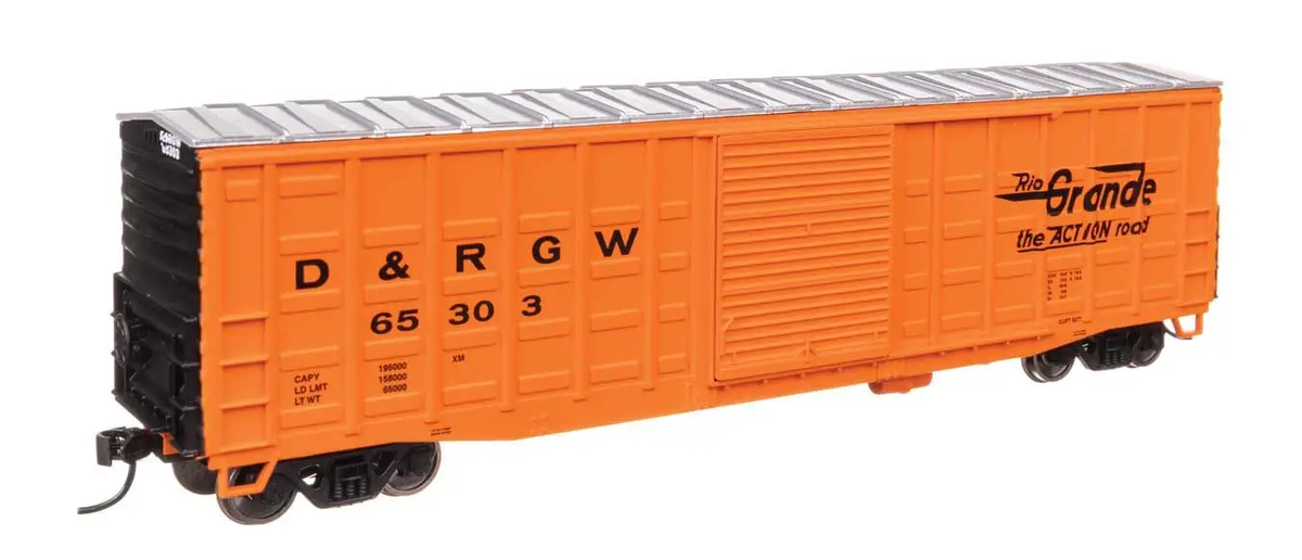Walthers 910-46711 HO DRGW (Youngstown Door) 50' Waffle Side Boxcar RTR #65303