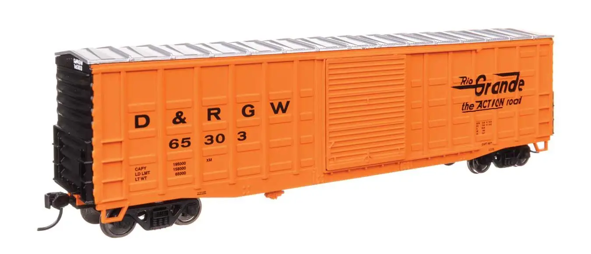 Walthers 910-46711 HO DRGW (Youngstown Door) 50' Waffle Side Boxcar RTR #65303