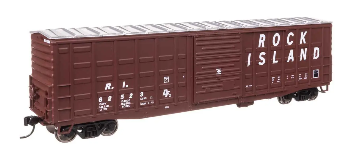Walthers 910-46716 HO Rock Island 50' Waffle Side Boxcar Ready To Run #62523
