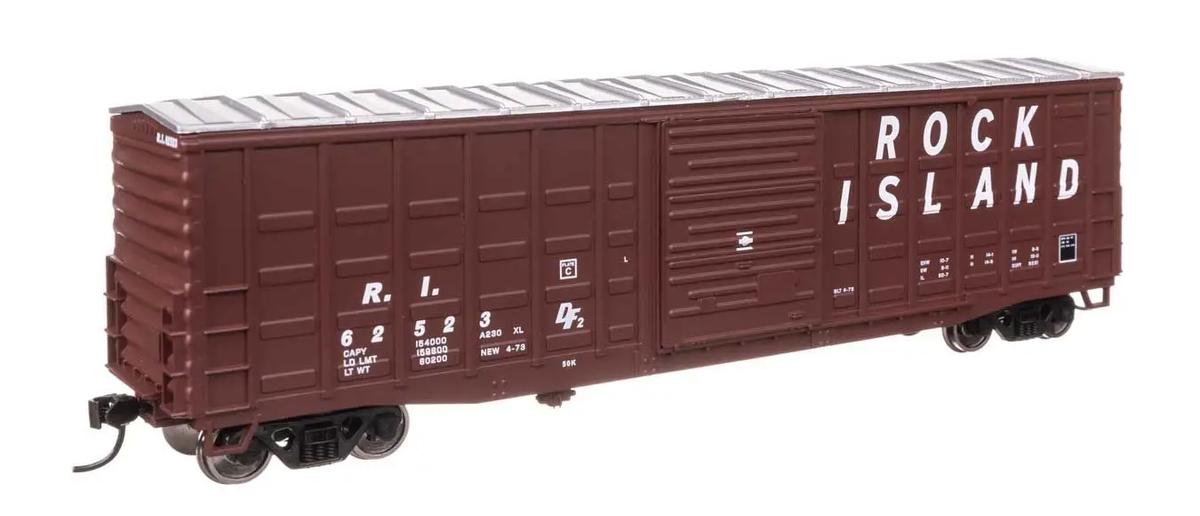 Walthers 910-46716 HO Rock Island 50' Waffle Side Boxcar Ready To Run #62523