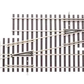 Walthers 948-83073 HO Code 83 Nickel Silver No. 5 Single Crossover LH Turnout