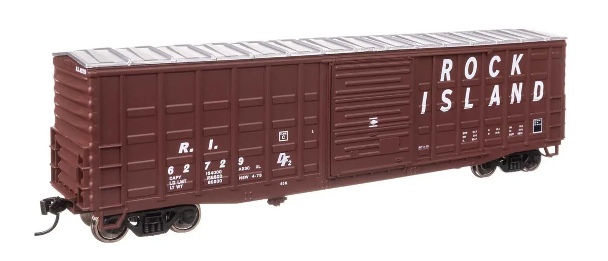 Walthers 910-46717 HO Rock Island 50' Waffle Side Boxcar Ready To Run #62729