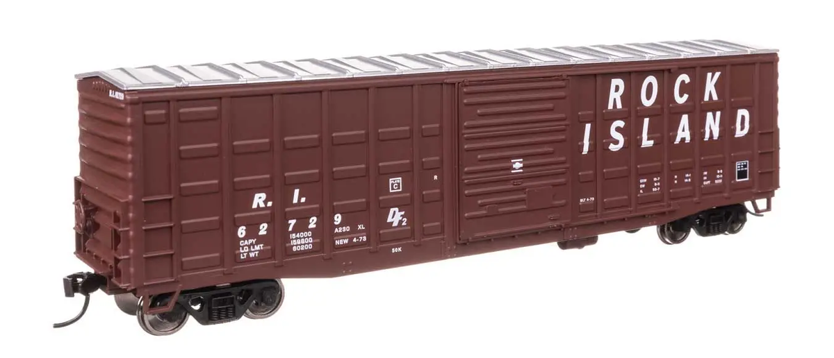 Walthers 910-46717 HO Rock Island 50' Waffle Side Boxcar Ready To Run #62729