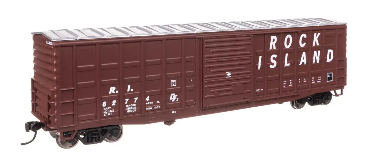 Walthers 910-46718 HO Rock Island 50' Waffle Side Boxcar Ready To Run #62774