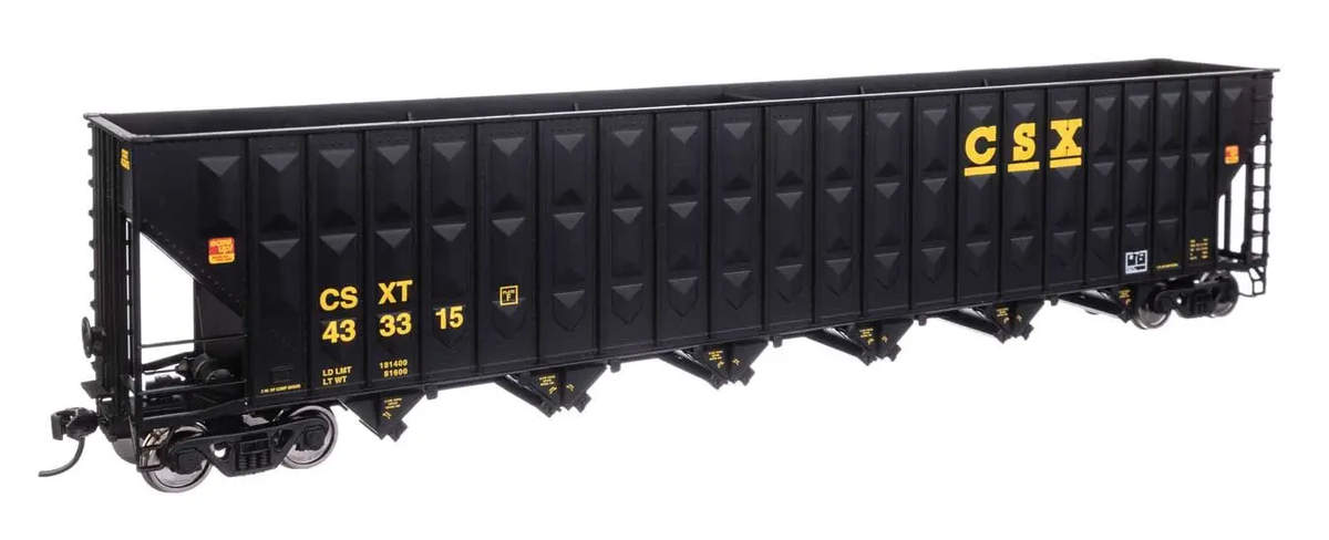 Walthers 910-56340 HO CSX 73' Greenville 7,000 Cubic ft Wood Chip Hopper #433315