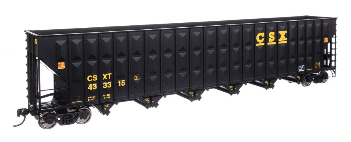 Walthers 910-56340 HO CSX 73' Greenville 7,000 Cubic ft Wood Chip Hopper #433315