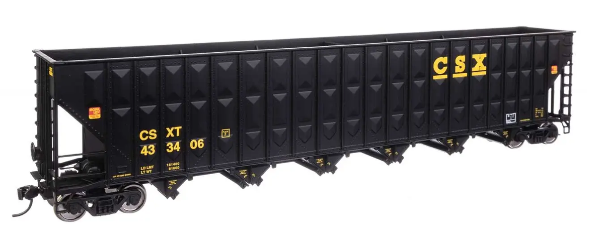 Walthers 910-56343 HO CSX 73' Greenville 7,000 Cubic ft Wood Chip Hopper #433406