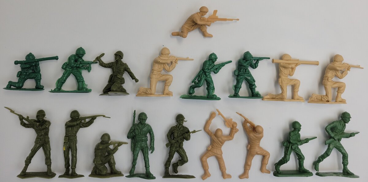 Acme 26-812 Army Man Figure Assortment (Bag of 18)