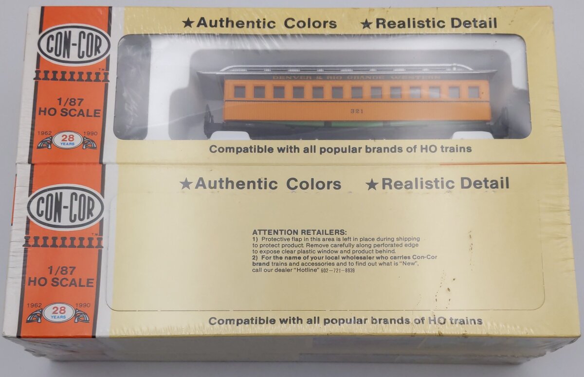 Con-Cor 0003-0103 HO Denver & Rio Grande Western 2 Coaches/1 Baggage/Combine Kit