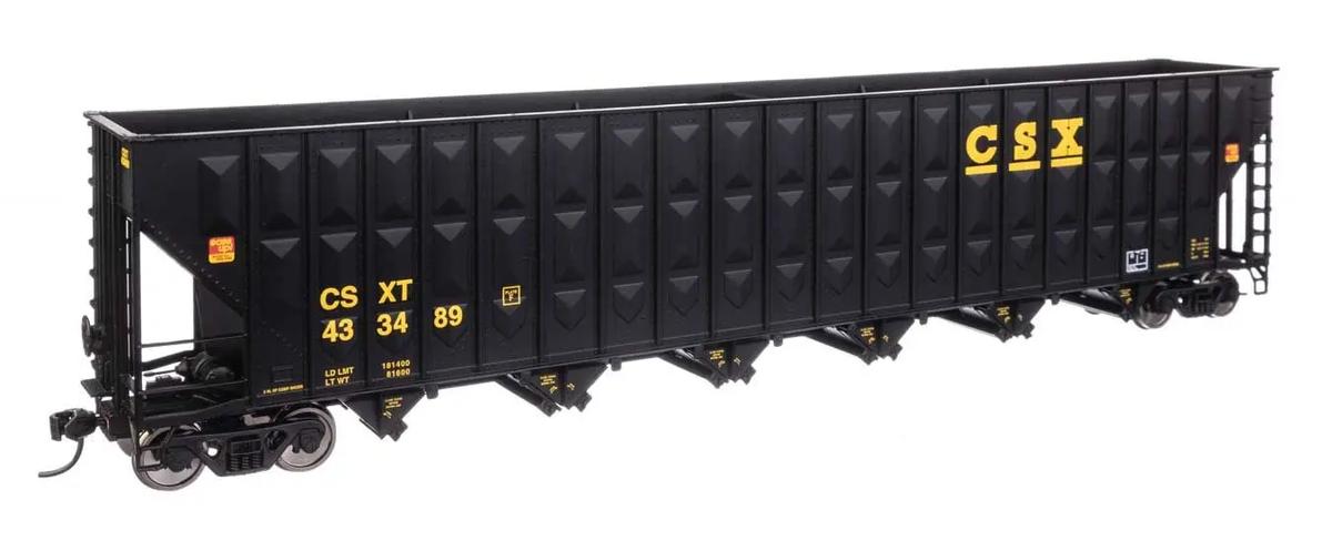 Walthers 910-56345 HO CSX 73' Greenville 7,000 Cubic ft Wood Chip Hopper #433489