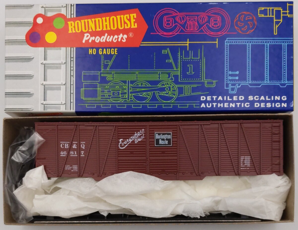 Roundhouse 2152 HO Burlington 50' Double Steel Brace Boxcar Kit