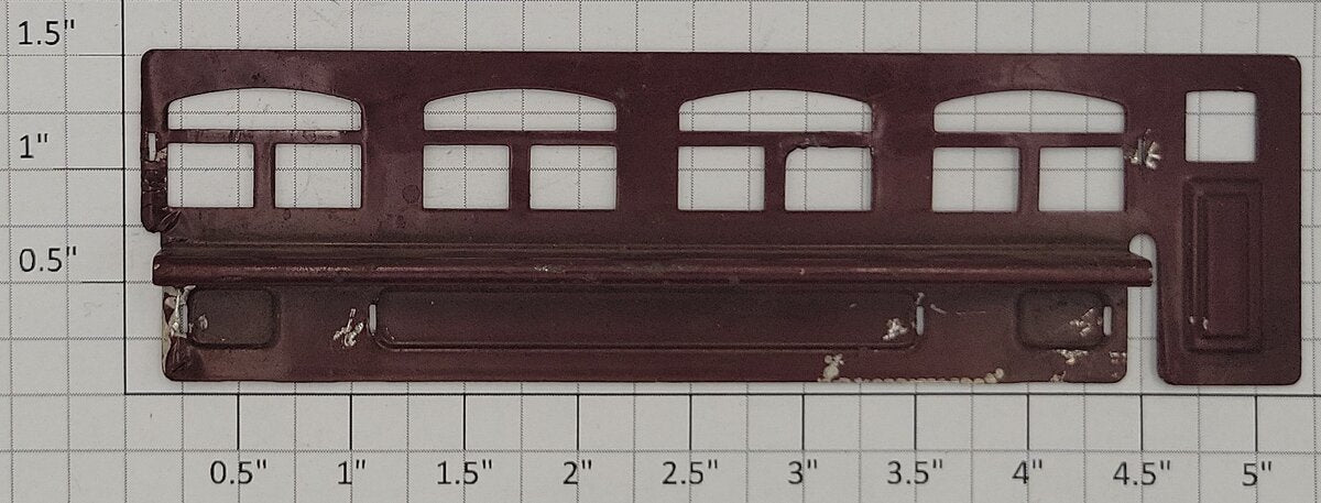 Lionel 630-3 O Gauge Vintage Prewar Tinplate RH Observation Car Window Insert