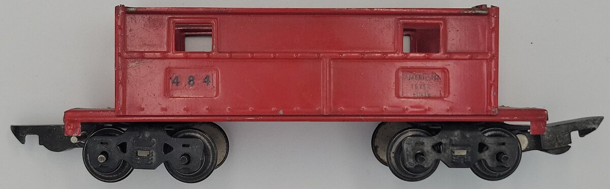 American Flyer 484X Cupola Caboose with Trucks without Roof