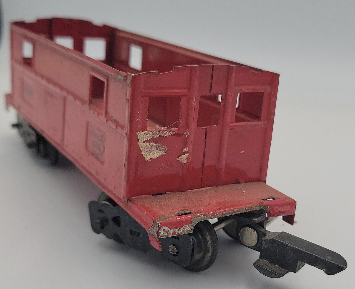 American Flyer 484X Cupola Caboose with Trucks without Roof