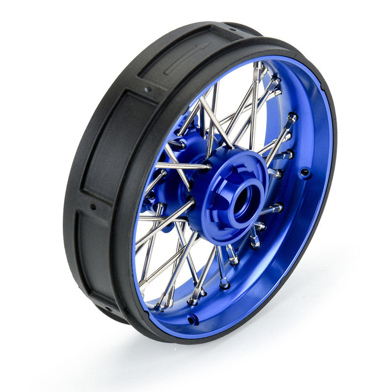 Pro-Line Racing 284700T1 1:4 Blue/Blue Pro-Spec Aluminum V2 Bead Front Wheel