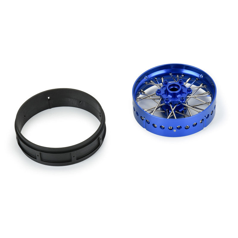 Pro-Line Racing 284700T1 1:4 Blue/Blue Pro-Spec Aluminum V2 Bead Front Wheel