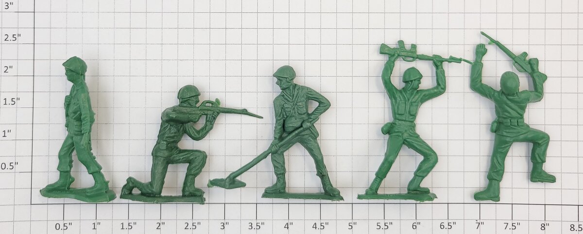 Acme 29-633 G Gauge Military Figure Assortment (Bag of 5)