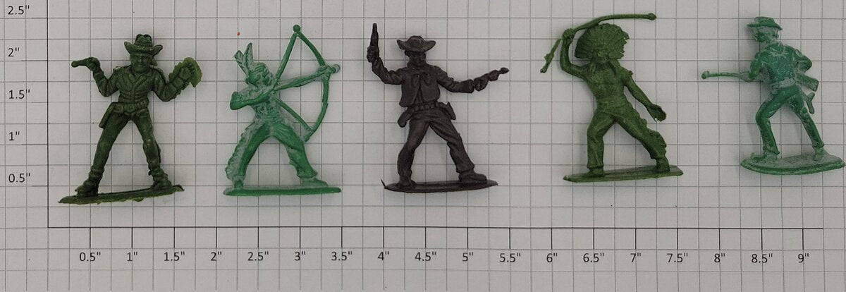 Acme 0929-9 G Scale Plastic Western Figure Assortment (Bag of 5)