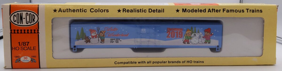 Con-Cor 0001-006999 HO Winter Wonderland Christmas 2019 Boxcar Kit