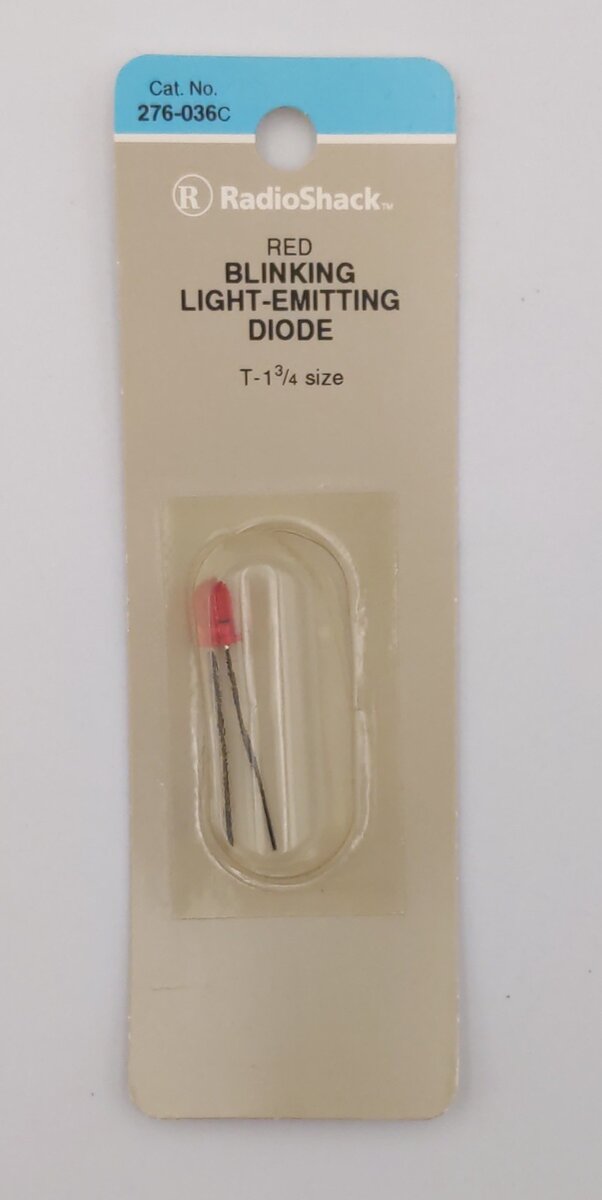 Radio Shack 276-036 Red Blinking Light-Emitting Diode T-1 3/4 Size