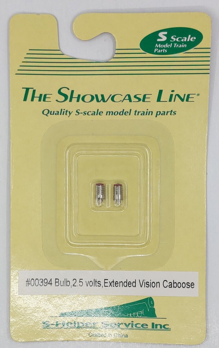 S-Helper 00394 S Scale Light Bulbs 2.5 Volts-Ext Vision Caboose (Pack of 2)