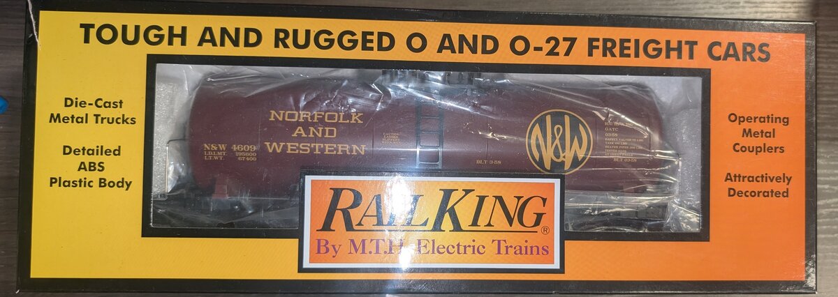 MTH 30-73636 O/O27 Norfolk & Western Modern Tank Car