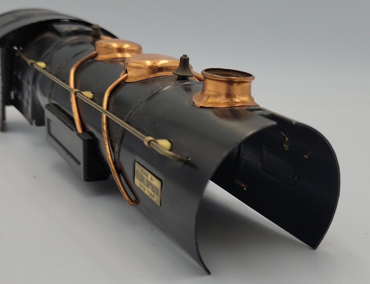 Lionel 260E-60 Black Shell with Whistle, Bell, Brass Handrails and Copper Trim