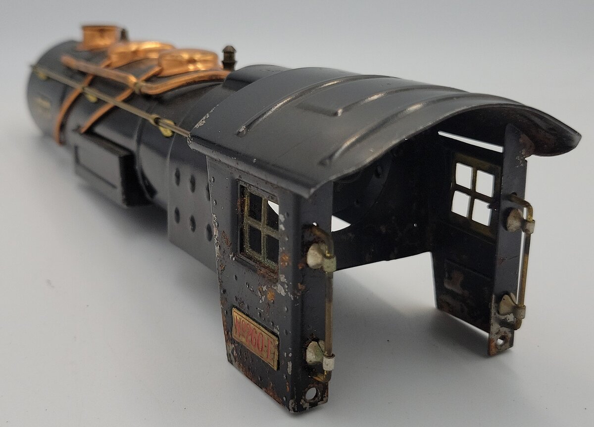 Lionel 260E-60 Black Shell with Whistle, Bell, Brass Handrails and Copper Trim