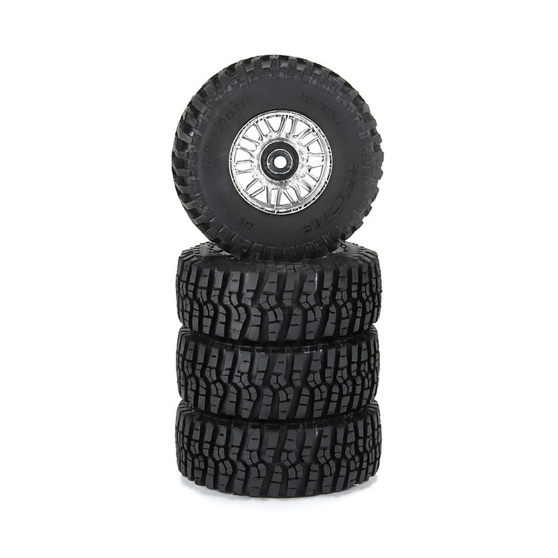 Pro-Line Racing 1028810 1:14 Flat Iron F/R Tires 12mm Hex Chrome Diablo (4)
