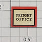 American Flyer FLV0236 274 Harbor Junction "Freight Office" Red/Black Sign