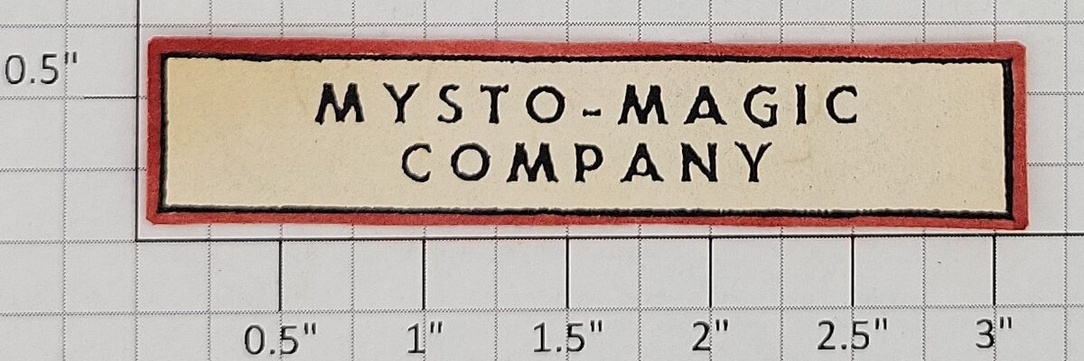 American Flyer FLV0298 162 "Mysto-Magic Company" Sticker Decal Sign